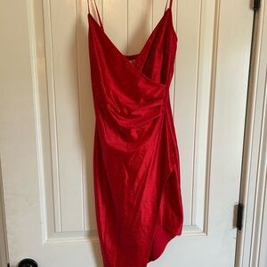Red Sparkle Slip Dress